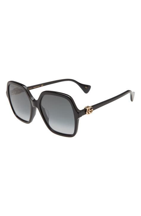 gucci 62mm wrap sunglasses|gucci 56mm square sunglasses.